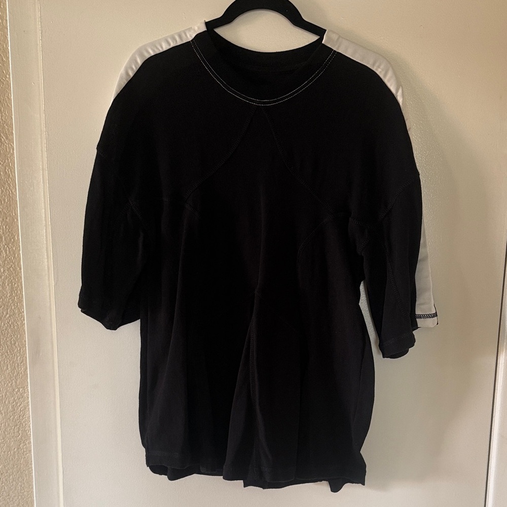 FP Movement by Free People Black and White Short Sleeve Tee